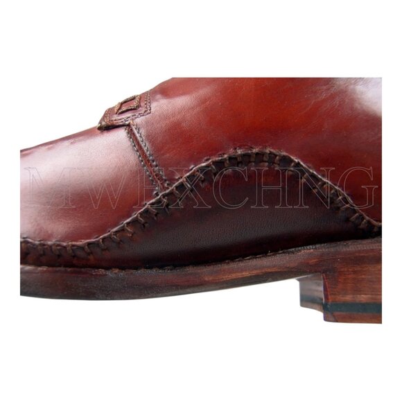 AUTHENTIC ZENOBI MOC TOE OXFORDS ITALIAN MENS DRESS SHOES NEW IN BOX